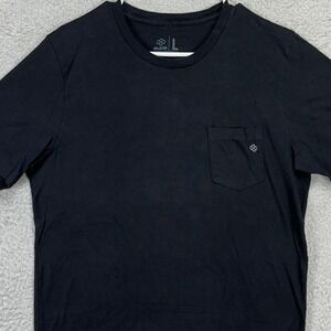 Rudis Mens T-Shirt Large Black Pocket Tee Crewneck Short Sleeve Casual Outdoor